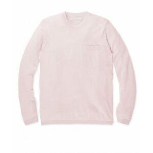 Outerknown Mens Palisades Pocket Crew Sweater Merino Wool Pink